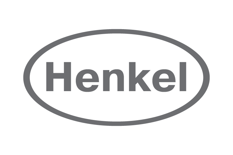 Henkel logo representing a global company in adhesives, sealants, and consumer goods