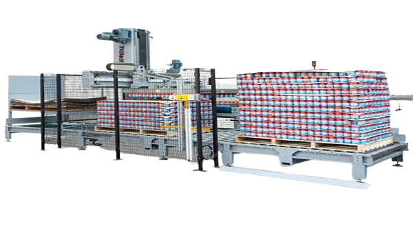 Automatic depalletizer system for unloading products from pallets in industrial production and packaging lines