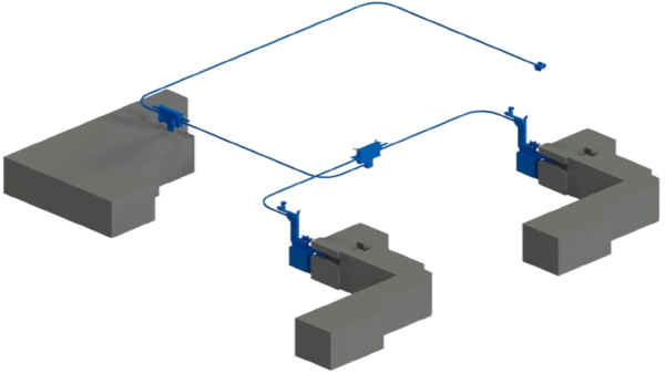 Two makers to one packer system with buffer for cigarette production line and tobacco packaging automation with synchronized product flow